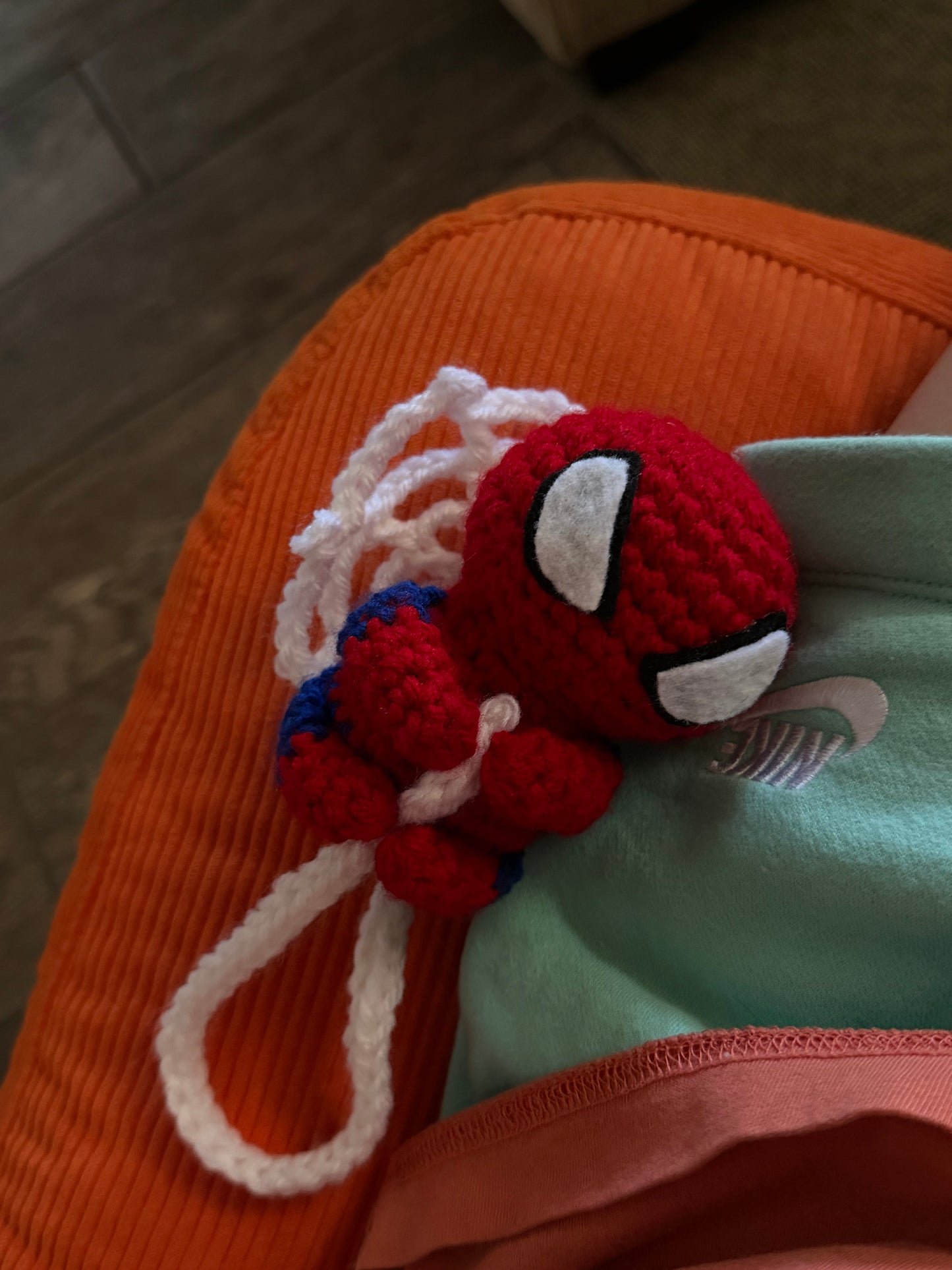 hanging spider plushie