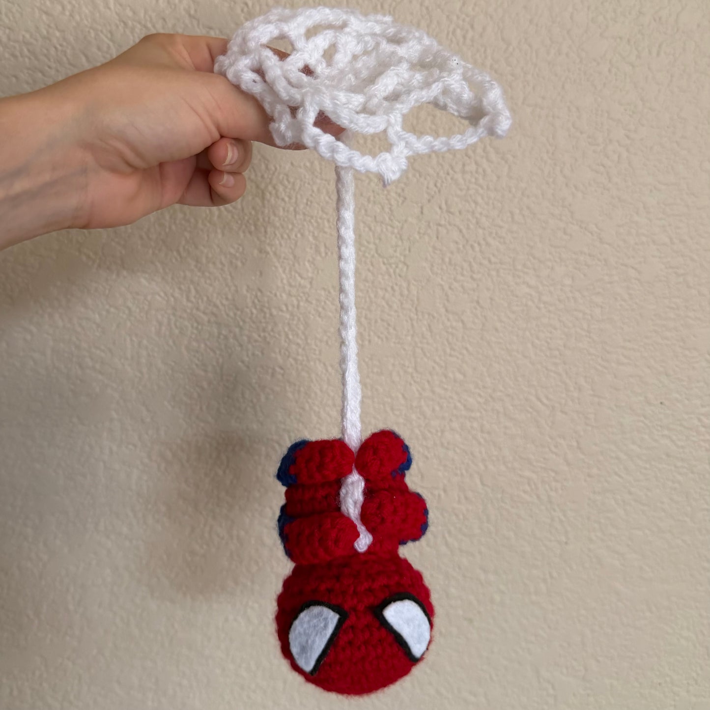 hanging spider plushie