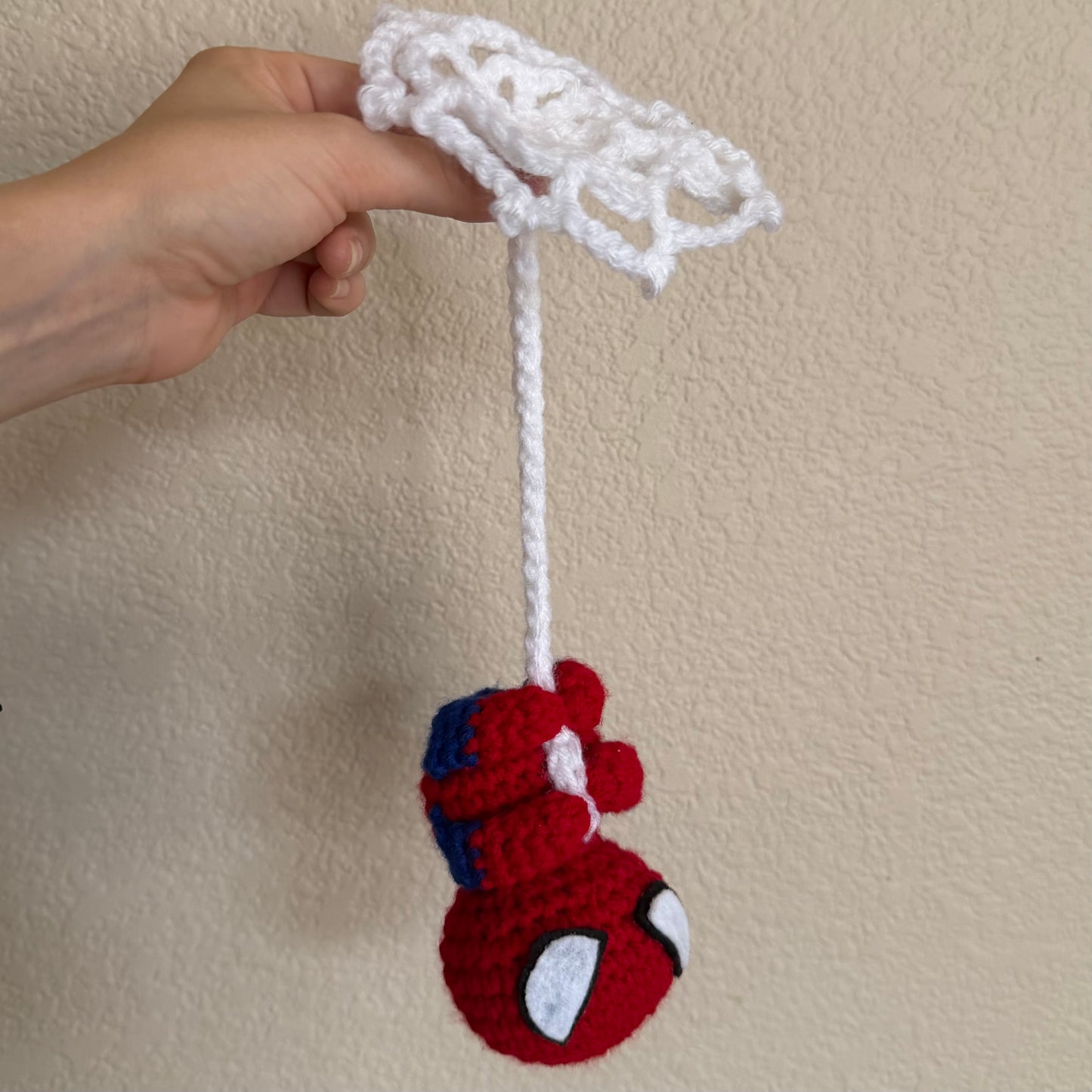 hanging spider plushie