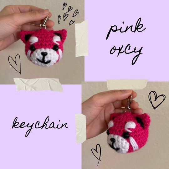 pink oxcy keychain